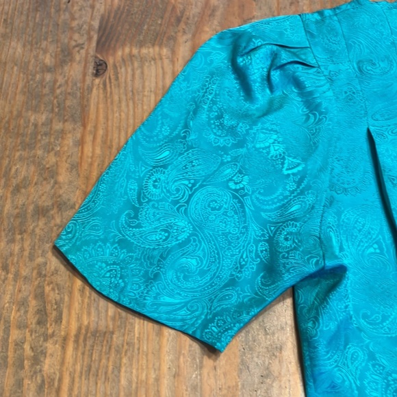 Vintage Papell Too petites 100% silk size 6 paisley design. Excellent condition. - Picture 5 of 14